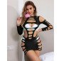 Black Stretch Mesh Dress with Long Sleeves – One Size – image 9 Black Stretch Mesh Dress with Long Sleeves – One Size – image 9