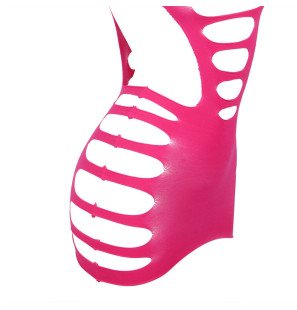 Robe rose en résille extensible à manches longues de SUBBLIME – photo 5