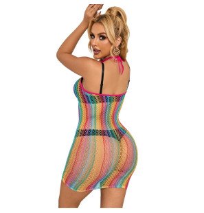 Robe en résille arc-en-ciel, taille unique – photo 2