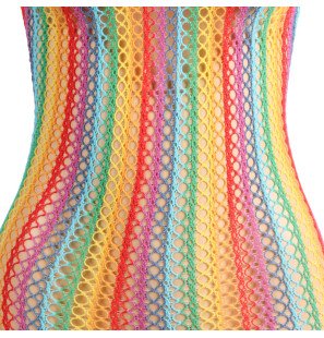 Robe en résille arc-en-ciel, taille unique – photo 8