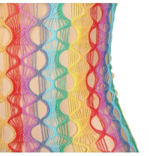 Subblime robe en résille arc-en-ciel à épaules dénudées, taille unique – photo 7
