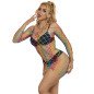 Rainbow Long-Sleeved Fishnet Dress SUBBLIME One Size – image 1