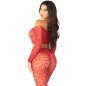 Rotes Dessous-Set mit Crop-Top und Strümpfen One Size – Bild 4