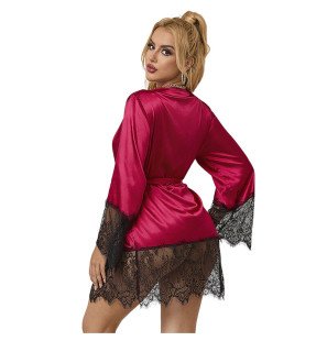 Ensemble de lingerie en dentelle avec pull rouge SUBBLIME, taille S/M – photo 2