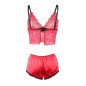 SUBBLIME 3-piece lace and satin lingerie set, red, S/M – image 6 SUBBLIME 3-piece lace and satin lingerie set, red, S/M – image 6
