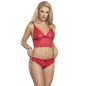 SUBBLIME ensemble de lingerie rouge en dentelle et satin, 3 pièces, taille L/XL – photo 4