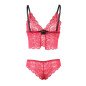 SUBBLIME rode lingerieset van kant en satijn, 3-delig, maat L/XL SUBBLIME rode lingerieset van kant en satijn, 3-delig, maat L/XL