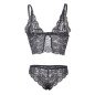Ensemble de lingerie 3 pièces en dentelle noire et satin S/M – photo 7 Ensemble de lingerie 3 pièces en dentelle noire et satin S/M – photo 7