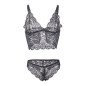 Ensemble de lingerie 3 pièces en dentelle noire et satin S/M – photo 8 Ensemble de lingerie 3 pièces en dentelle noire et satin S/M – photo 8
