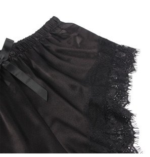 Black satin and lace pyjamas S/M by SUBBLIME – image 6