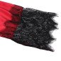 Chemise de nuit en dentelle avec dos transparent et haut assorti, rouge et noir, L/XL – photo 8