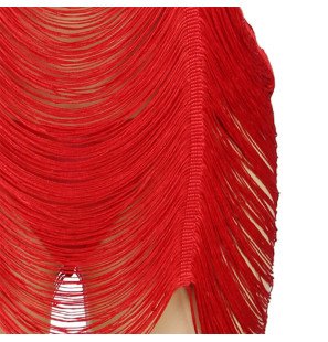 Ensemble de lingerie à franges et pull rouge S/M – photo 4