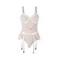 Weißer Body mit Ketten und Strapsgürtel S/M – Bild 5