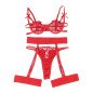 Rode lingerieset met hartenprint van SUBBLIME, maat S/M – foto 5