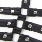 Czarna skórzana sukienka bondage dla dorosłych, rozmiar S/M – zdjęcie 7