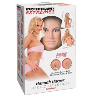 Lalka dmuchana naturalnej wielkości Extreme Dollz Hannah Harper z realistycznymi detalami – zdjęcie 1
