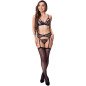 LIVCO CORSETTI schwarzes Dessous-Set mit BH, Perlenband und Panty L/XL – Bild 1