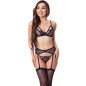 LIVCO CORSETTI schwarzes Dessous-Set mit BH, Perlenband und Panty L/XL – Bild 3