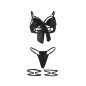 Adjustable black bra set with bow for adults – image 8