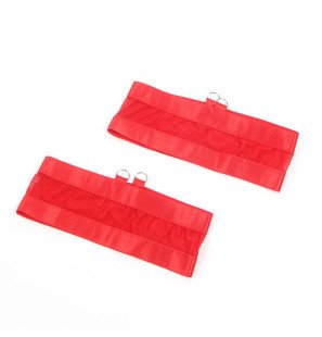 Rode bondage lingerieset met bh en kousenband L/XL – foto 7