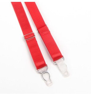 Czerwony komplet bielizny bondage z biustonoszem i pasem do pończoch L/XL – zdjęcie 8