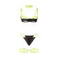 Fluorescent Green Lingerie Set with Chain and Leg Accents S/M – image 6