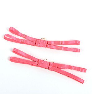 Fluorescent pink lingerie set with chain and thigh bands L/XL – image 9