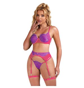 SUBBLIME lace bra with beaded straps and matching set S/M – image 4