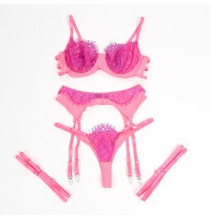 SUBBLIME lace bra with beaded straps and matching set S/M – image 8