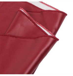 Bordeauxfarbenes Leder-Dessouskleid mit Riemchen S/M – Bild 9