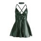 Groene lederen bandjesjurk S/M voor intieme wellness – foto 6