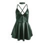Green leather strappy dress for adults L/XL – image 5