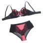 SUBBLIME ensemble soutien-gorge en résille rose effet similicuir verni avec fermeture éclair S/M – photo 6