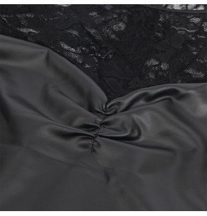 Robe en dentelle noire à manches longues pour adultes S/M – photo 7