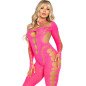 Leg Avenue Pink Open-Back Bodystocking – One Size – image 3