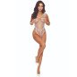 PASSION white bodystocking with diamond pattern – image 1