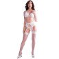CHILIROSE White Lace Lingerie Set with Bra and Suspender Belt – image 1