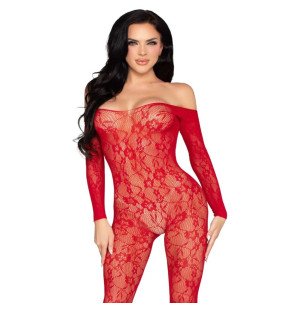 Leg Avenue 89366 rote Spitzen-Bodystocking für Erwachsene – Bild 1