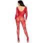 Leg Avenue 89366 rote Spitzen-Bodystocking für Erwachsene – Bild 3 Leg Avenue 89366 rote Spitzen-Bodystocking für Erwachsene – Bild 3