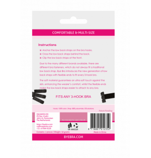 Adaptateur de soutien-gorge pour dos nu noir et blanc – photo 3