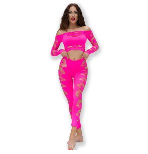 Ensemble de lingerie fuchsia CHILIROSE avec haut et pantalon – photo 1