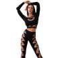 Chilirose zwarte lingerieset met top en legging – maat S/L – foto 1