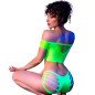 CHILIROSE green lingerie set with top and shorts in S/M – image 3