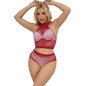 Red fishnet lingerie set with diamond pattern – one size – image 4 Red fishnet lingerie set with diamond pattern – one size – image 4