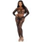 Black Python Lingerie Set with Crop Top and Footless Tights – image 4