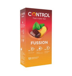 Prezerwatywy CONTROL Fussion o smaku coli, 12 sztuk, 0,070 mm – zdjęcie 1