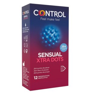 CONTROL Xtra Dots Dotted Condoms 54 mm – 12 Pack – image 1