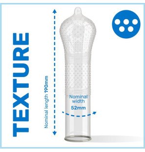 PASANTE condoms with dots and ribs, 190 mm, 144 pieces – image 2