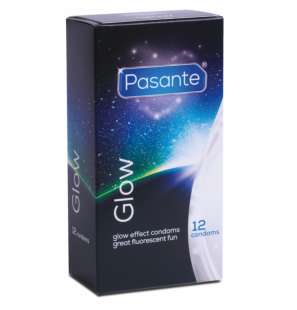 Pasante Glow in the Dark – prezerwatywy, 12 sztuk, 190 mm – zdjęcie 1