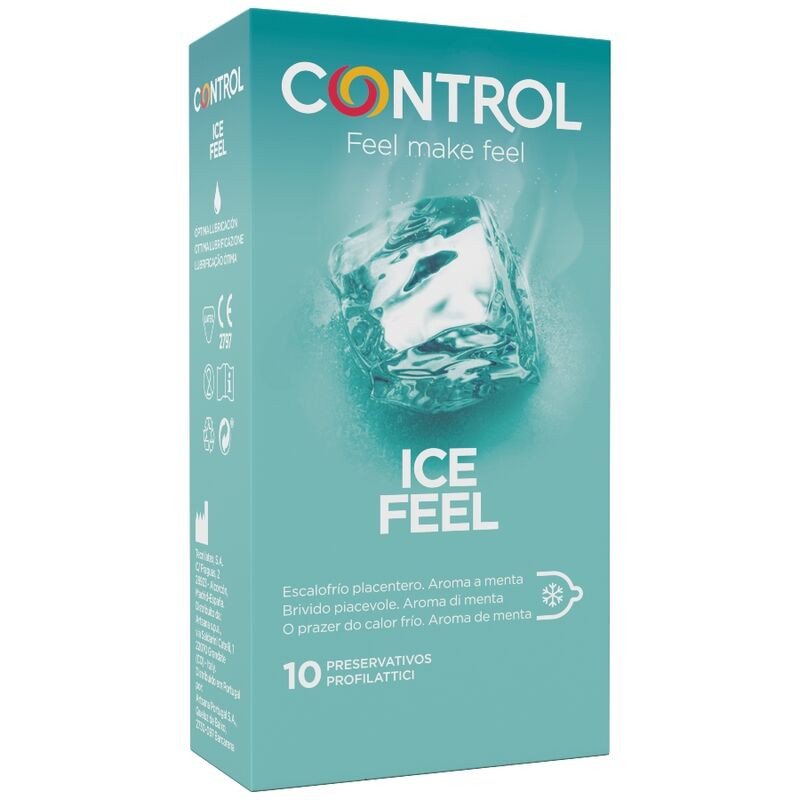 Control Ice Feel condoms with cooling effect and mint sensation, 10 pack – image 1